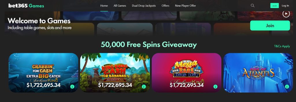 Bet365 casino lijst met spellen.