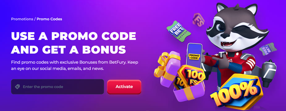 Immagine bonus Betfury con codice promozionale.