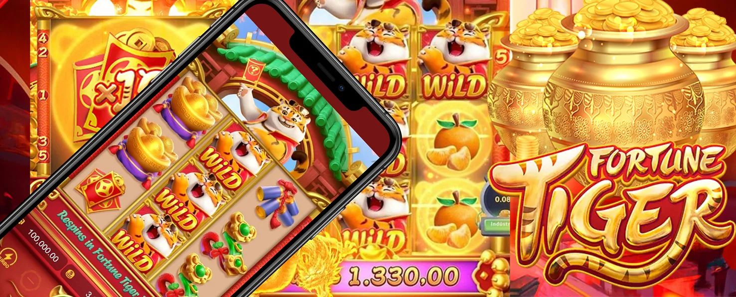 Fortune Tiger App Banner with phone.
