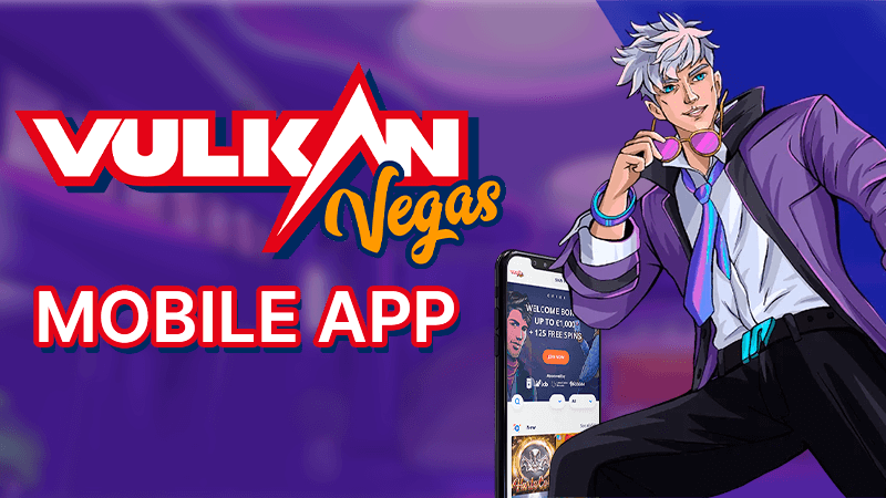 Vulkan Vegas app image with big logo.