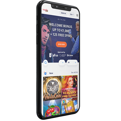 Vulkan Vegas mobile app launched on the phone.