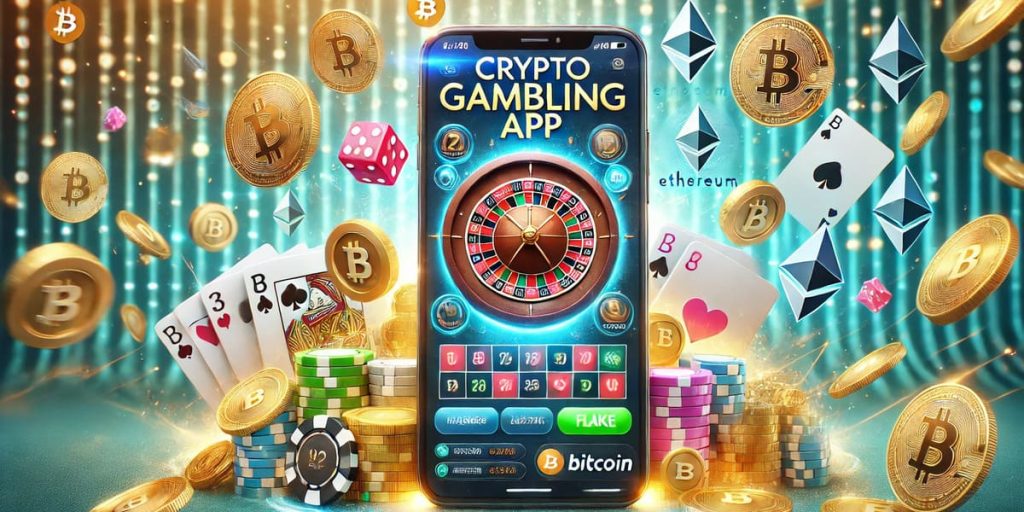 Crypto Gambling App launched on the mobile phone.