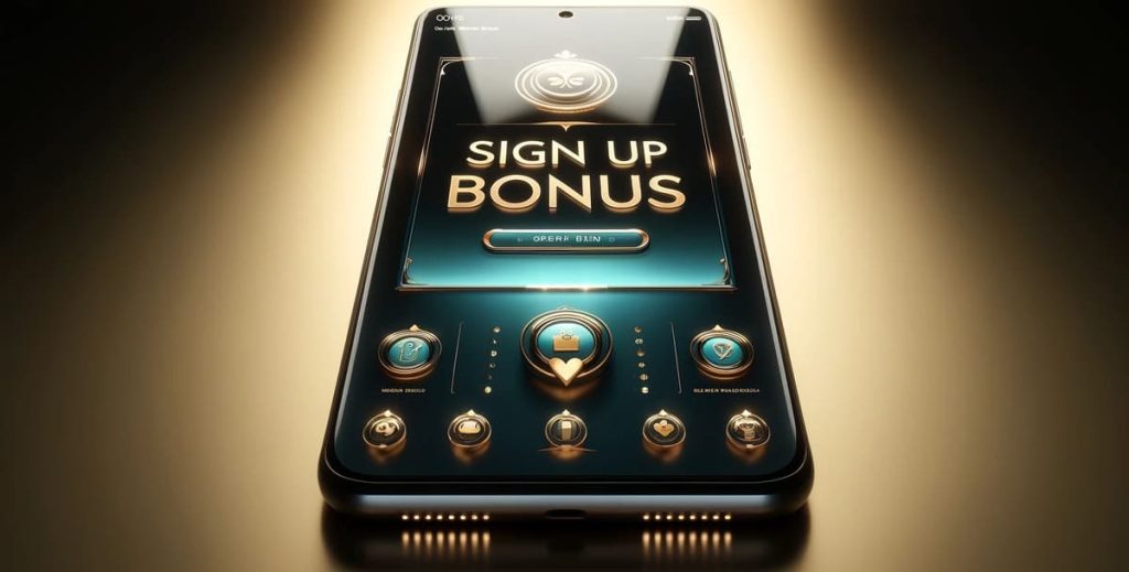 Gambling app with sign up bonus launched on the phone.