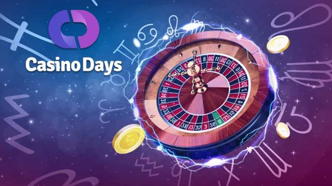 Ruleta en vivo con el logotipo de la aplicación Casino Days.