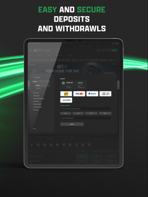 Métodos de pagamento do bet99 app.