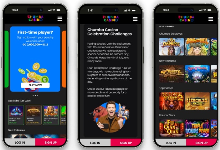 Download Chumba Casino app.